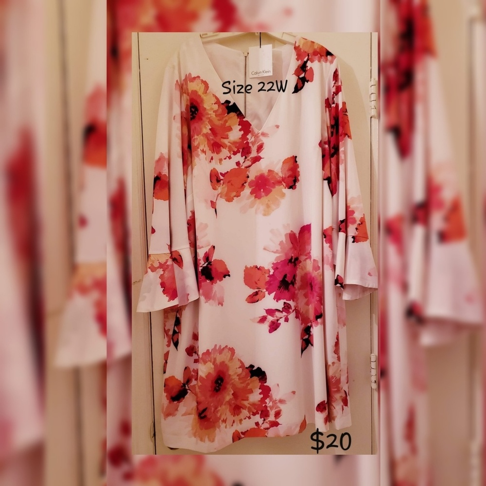 Calvin Kline Women's plus size floral dress